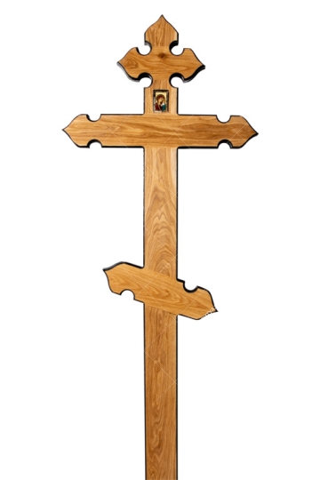 Крест дубовый "Купол" с чернением